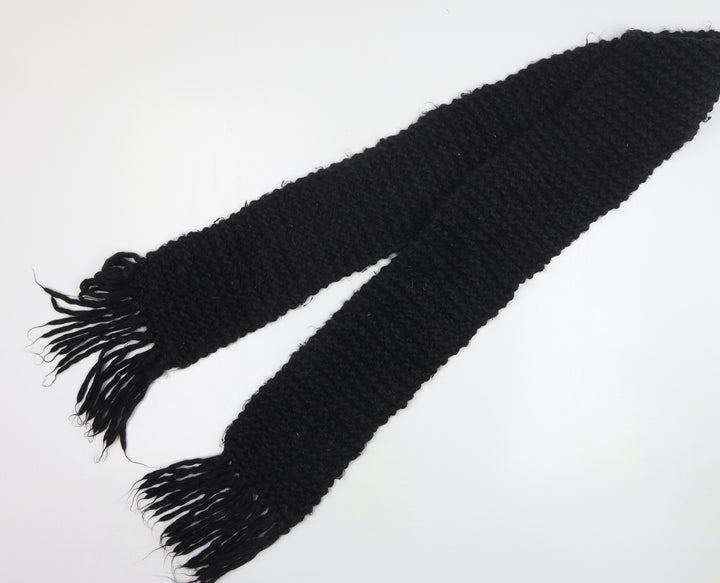 Preworn Womens Black Polyester Scarf