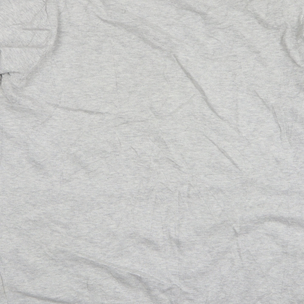 Uniqlo Mens Grey V-Neck Cotton Pullover Jumper Size L
