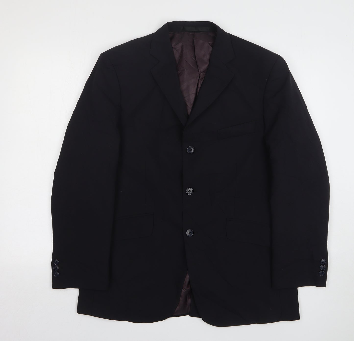 Marks and Spencer Mens Black Wool Jacket Suit Jacket Size 40