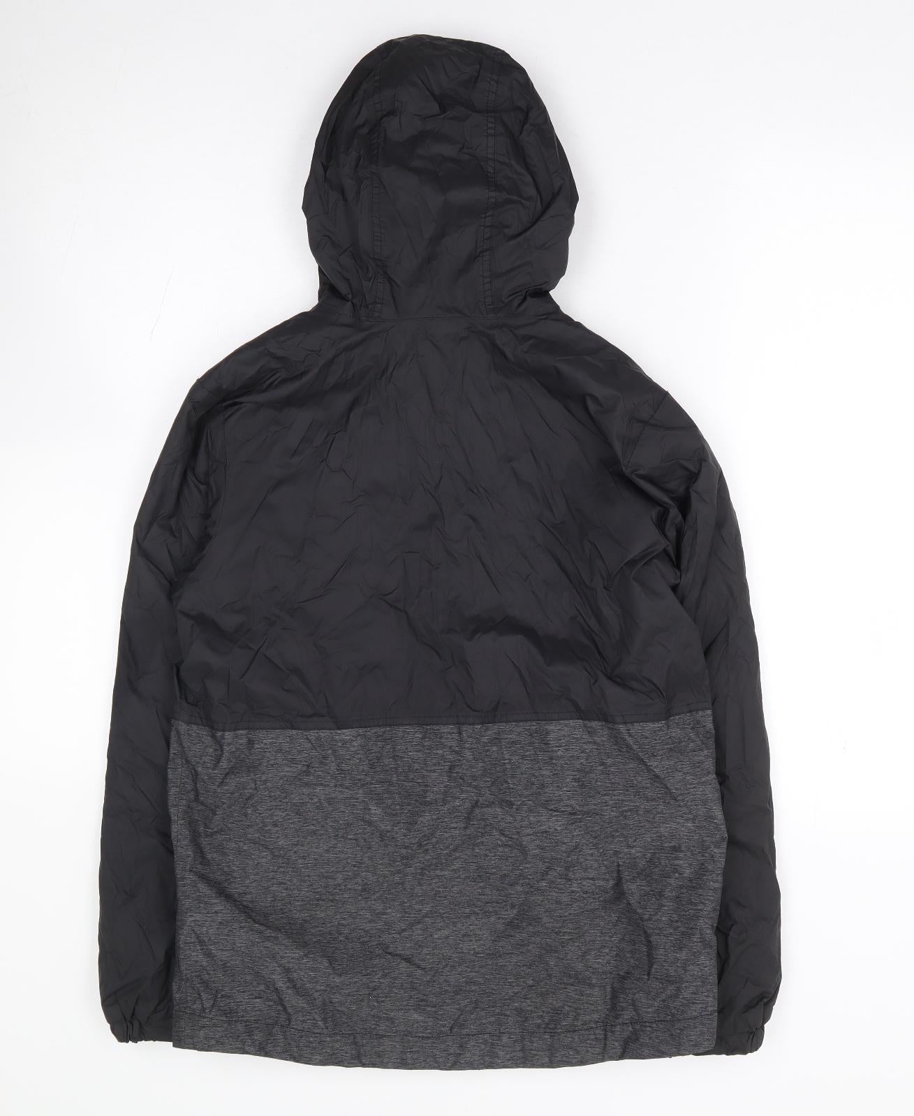 The North Face Boys Black Rain Coat Coat Size L Zip