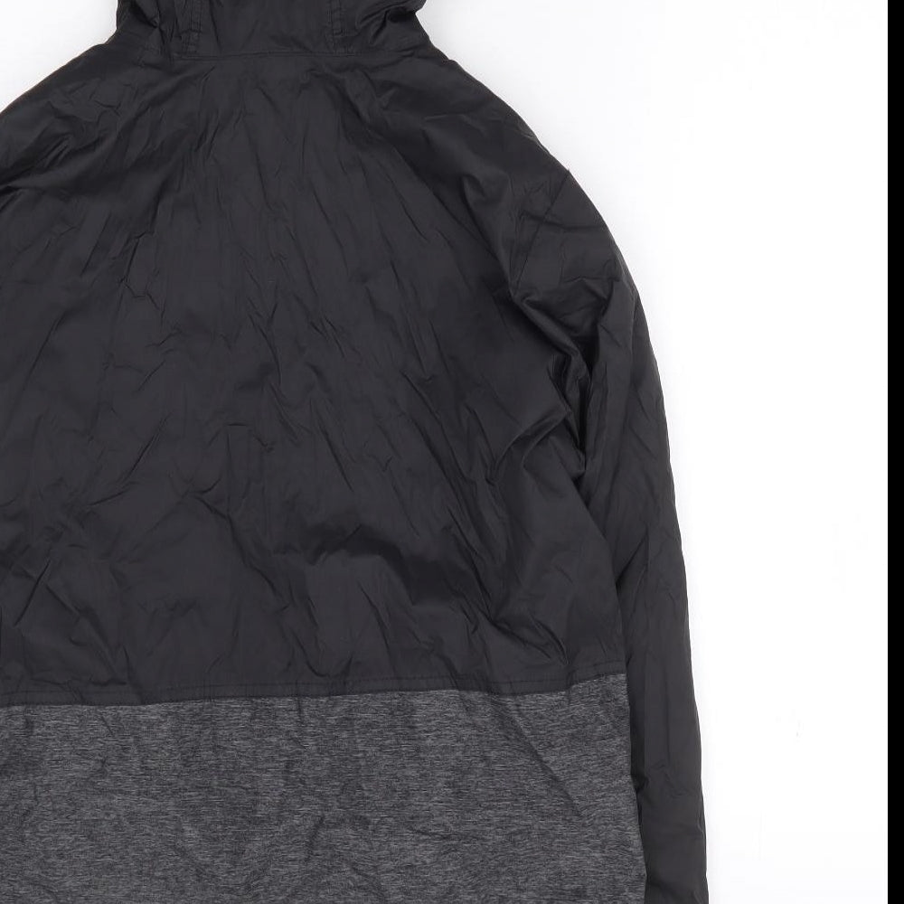 The North Face Boys Black Rain Coat Coat Size L Zip