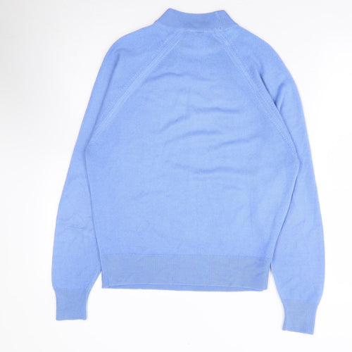 Littlewoods Womens Blue High Neck Acrylic Pullover Jumper Size 12