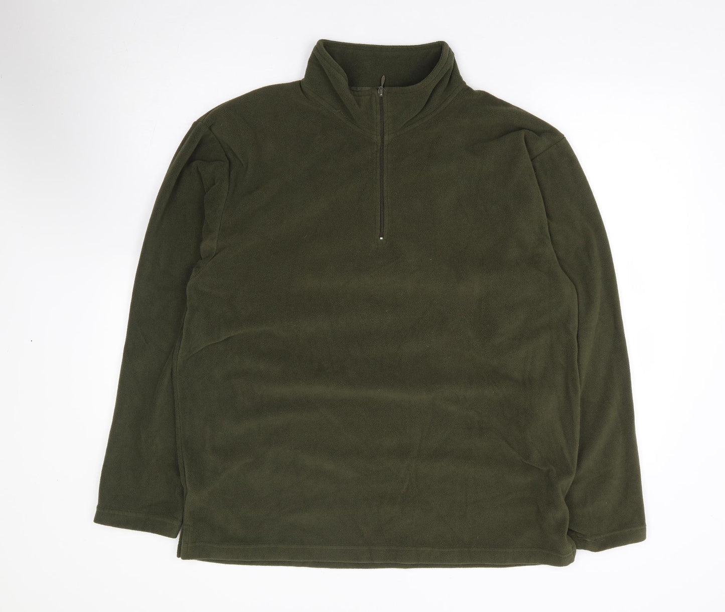 Fort Ress Mens Green Polyester Pullover Sweatshirt Size L