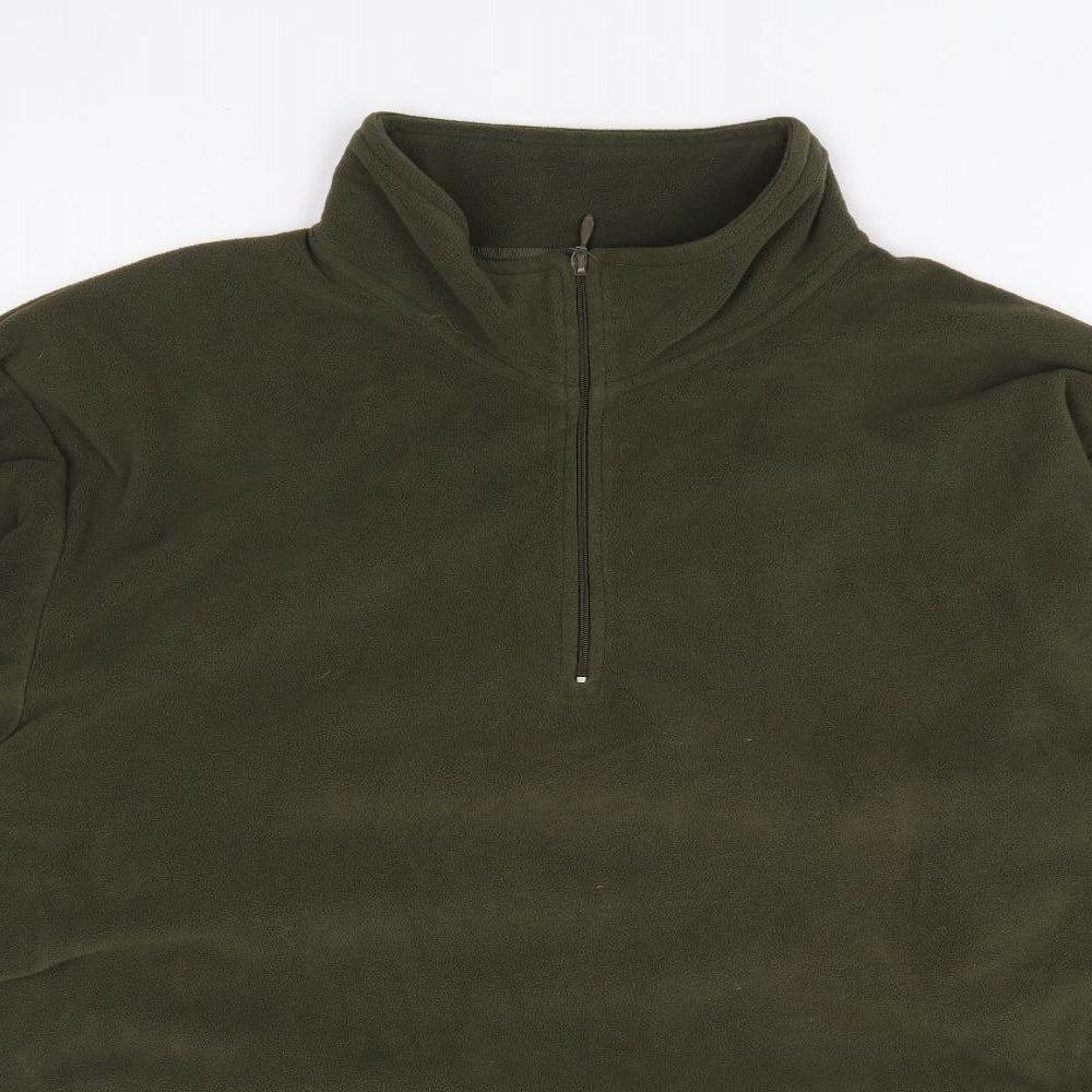Fort Ress Mens Green Polyester Pullover Sweatshirt Size L