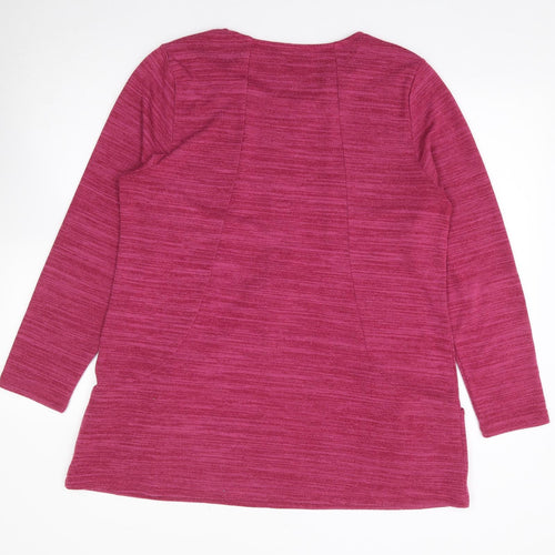 Tigi Womens Pink Polyester Tunic T-Shirt Size 18 Round Neck