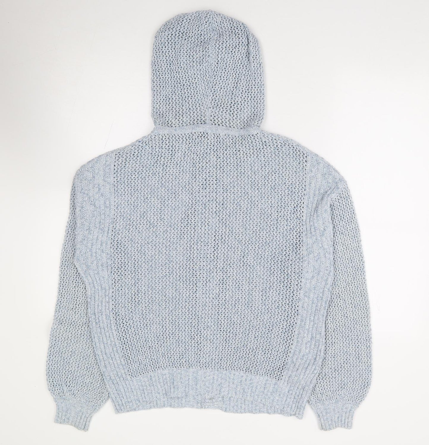 NEXT Womens Blue Crew Neck Polyester Cardigan Jumper Size M