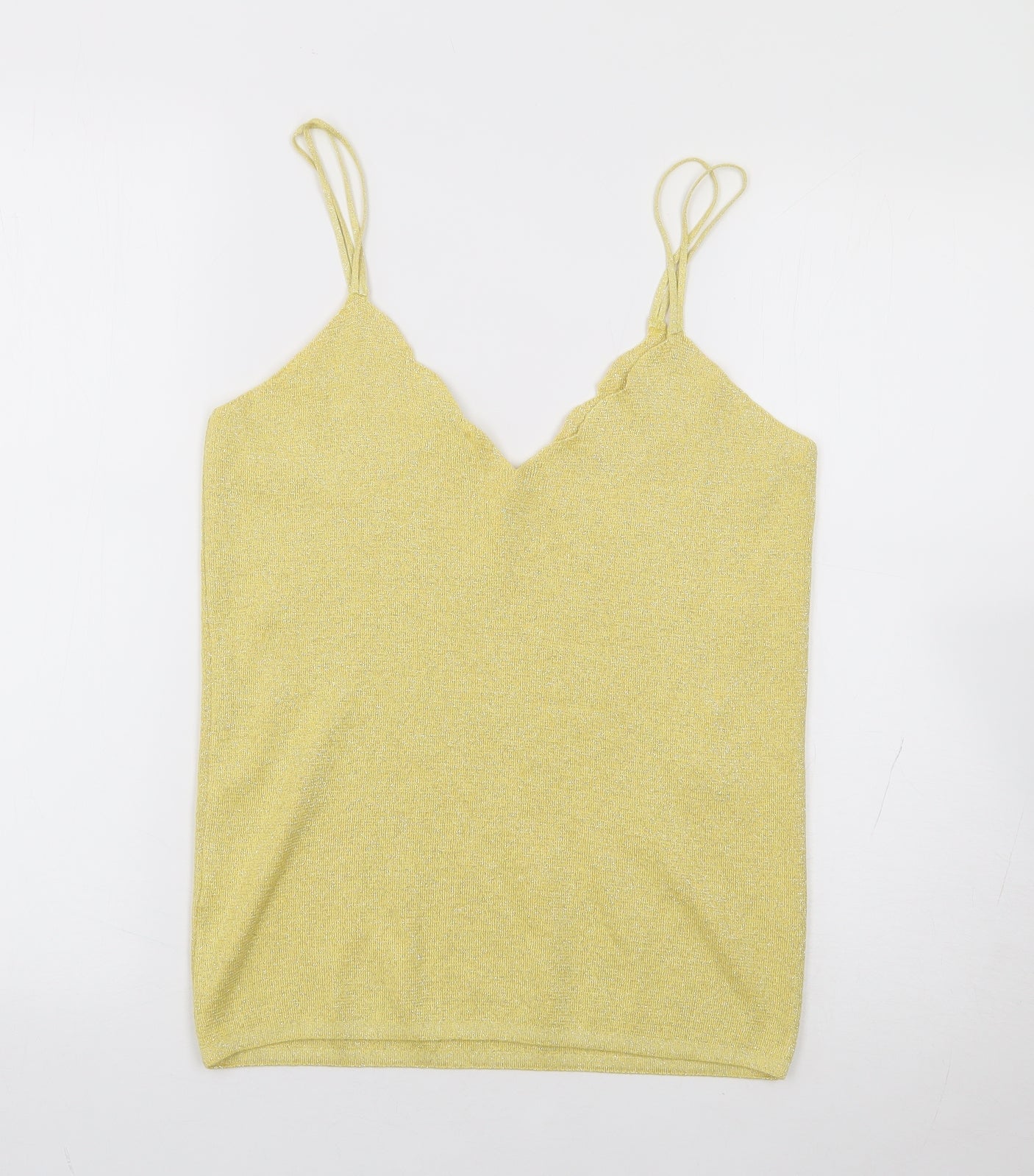 George Womens Yellow Viscose Camisole Tank Size 14 V-Neck