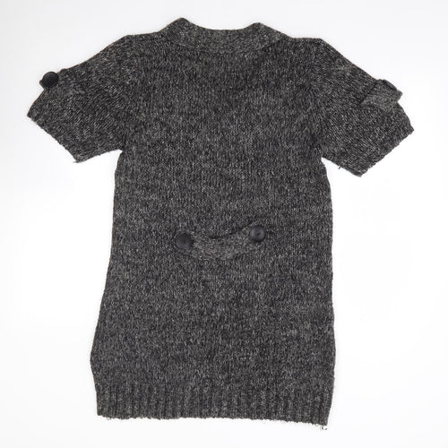 Stella Womens Grey Acrylic Jumper Dress Size XL Scoop Neck Pullover