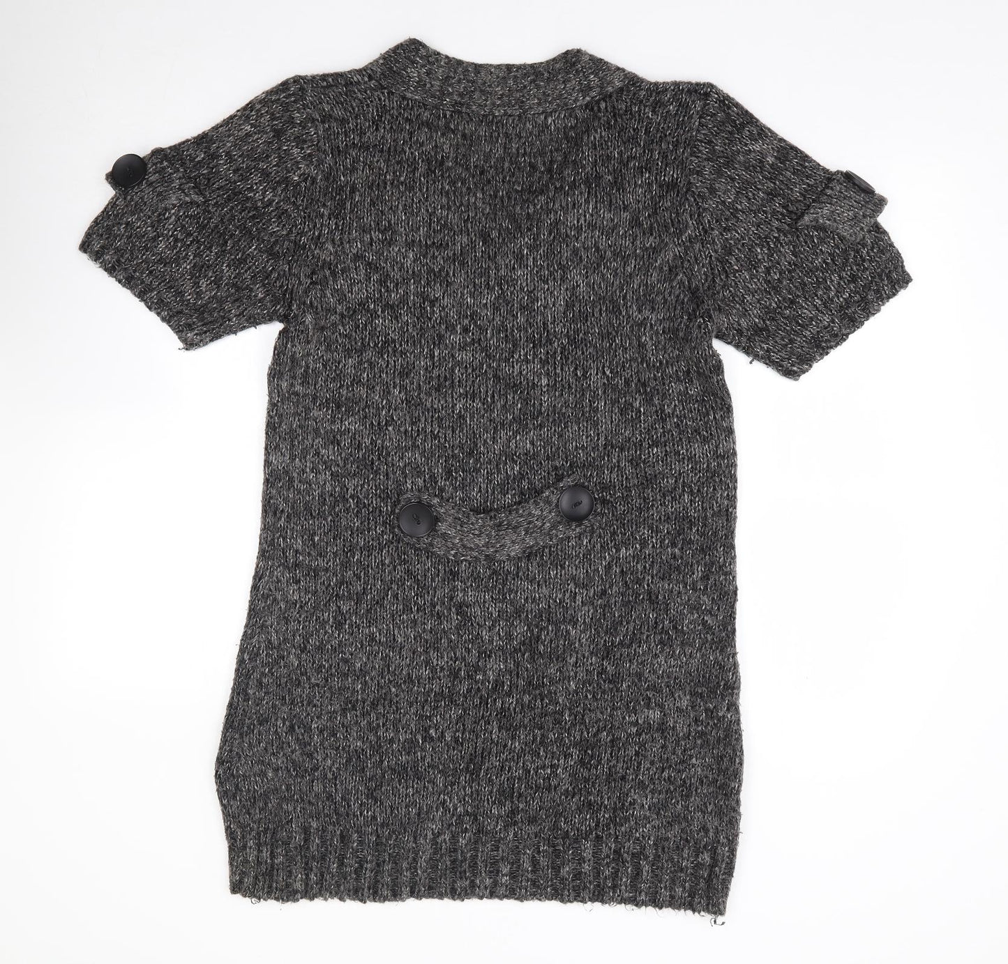 Stella Womens Grey Acrylic Jumper Dress Size XL Scoop Neck Pullover