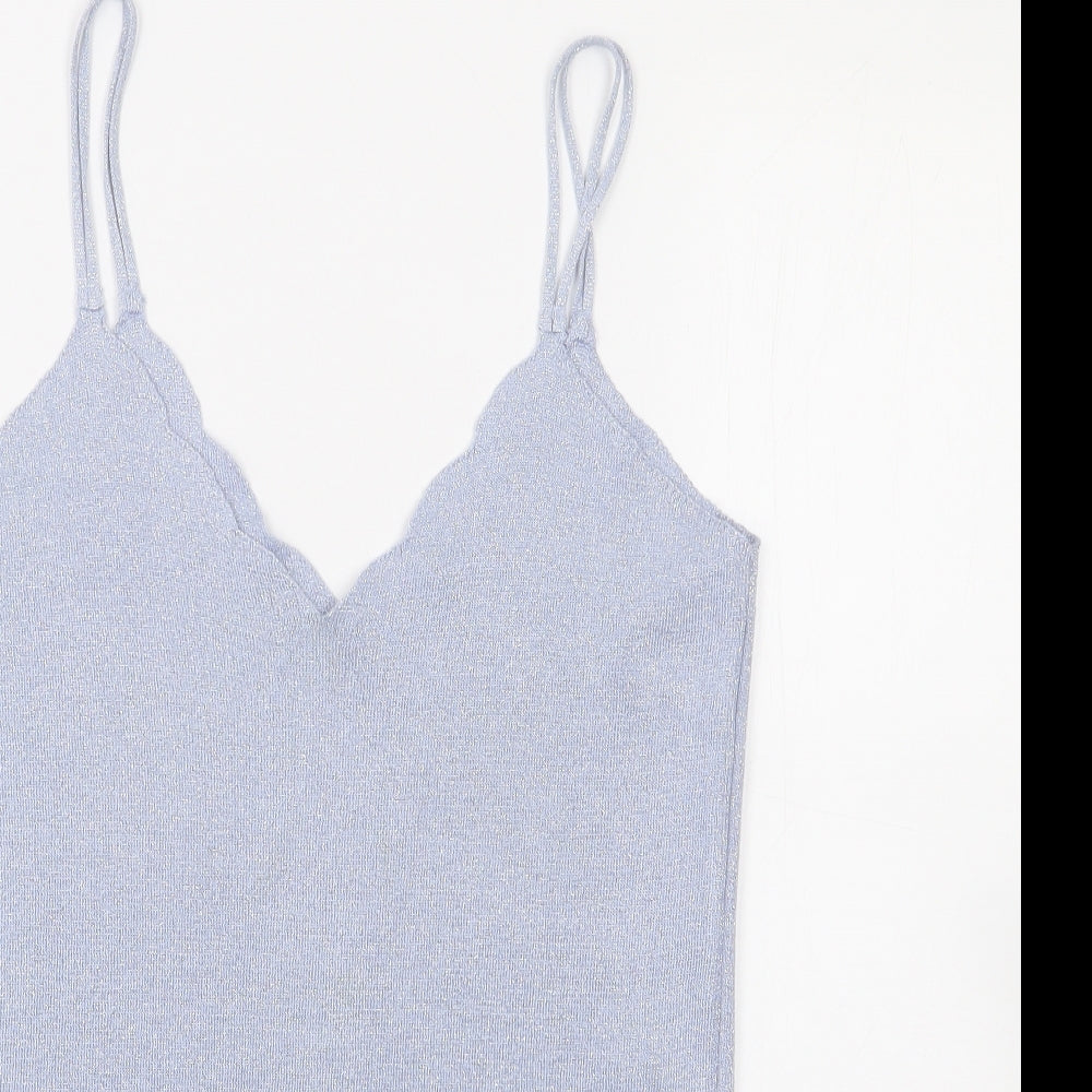 George Womens Blue Viscose Camisole Tank Size 14 V-Neck