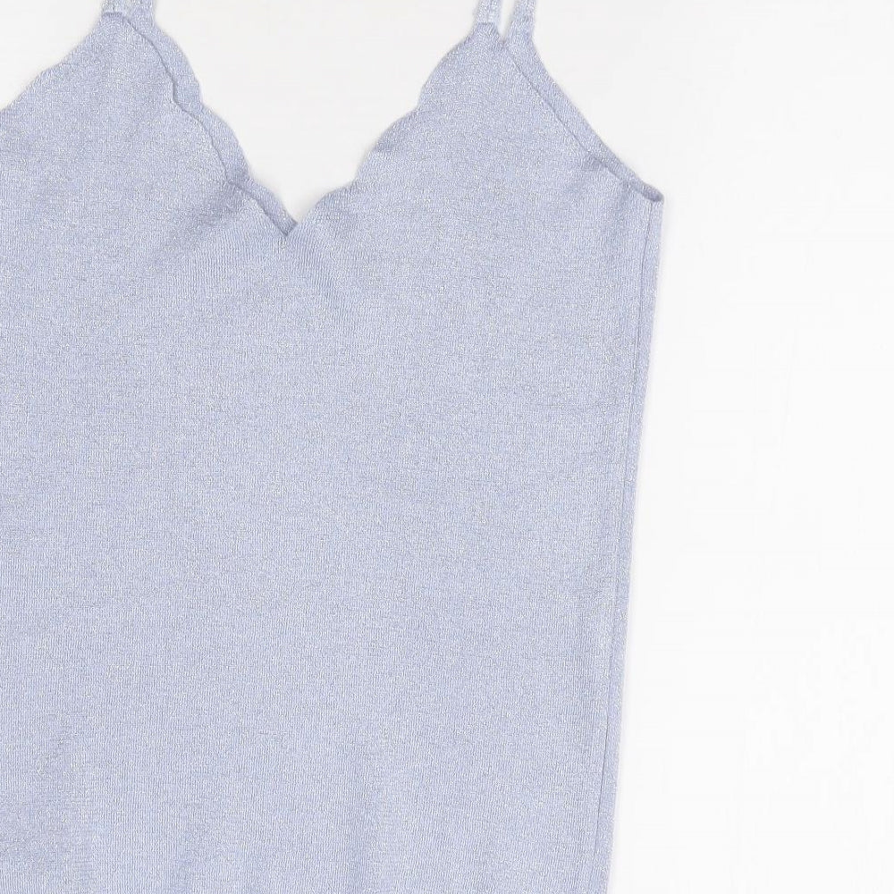 George Womens Blue Viscose Camisole Tank Size 14 V-Neck
