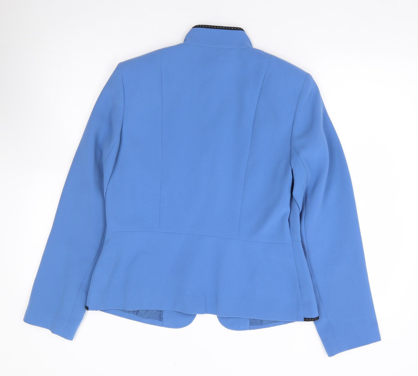 Dressbarn Womens Blue Jacket Size 6 Hook & Eye