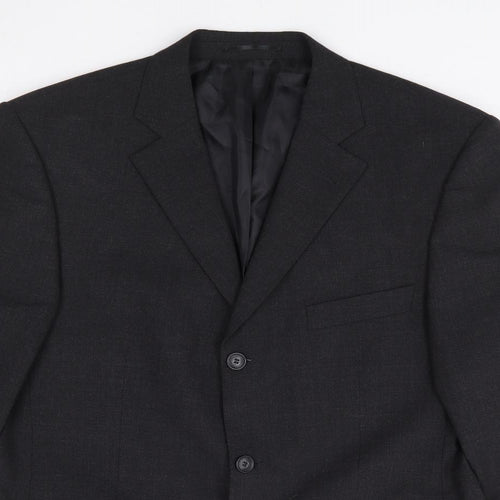 Armando Mens Grey Wool Jacket Suit Jacket Size 40