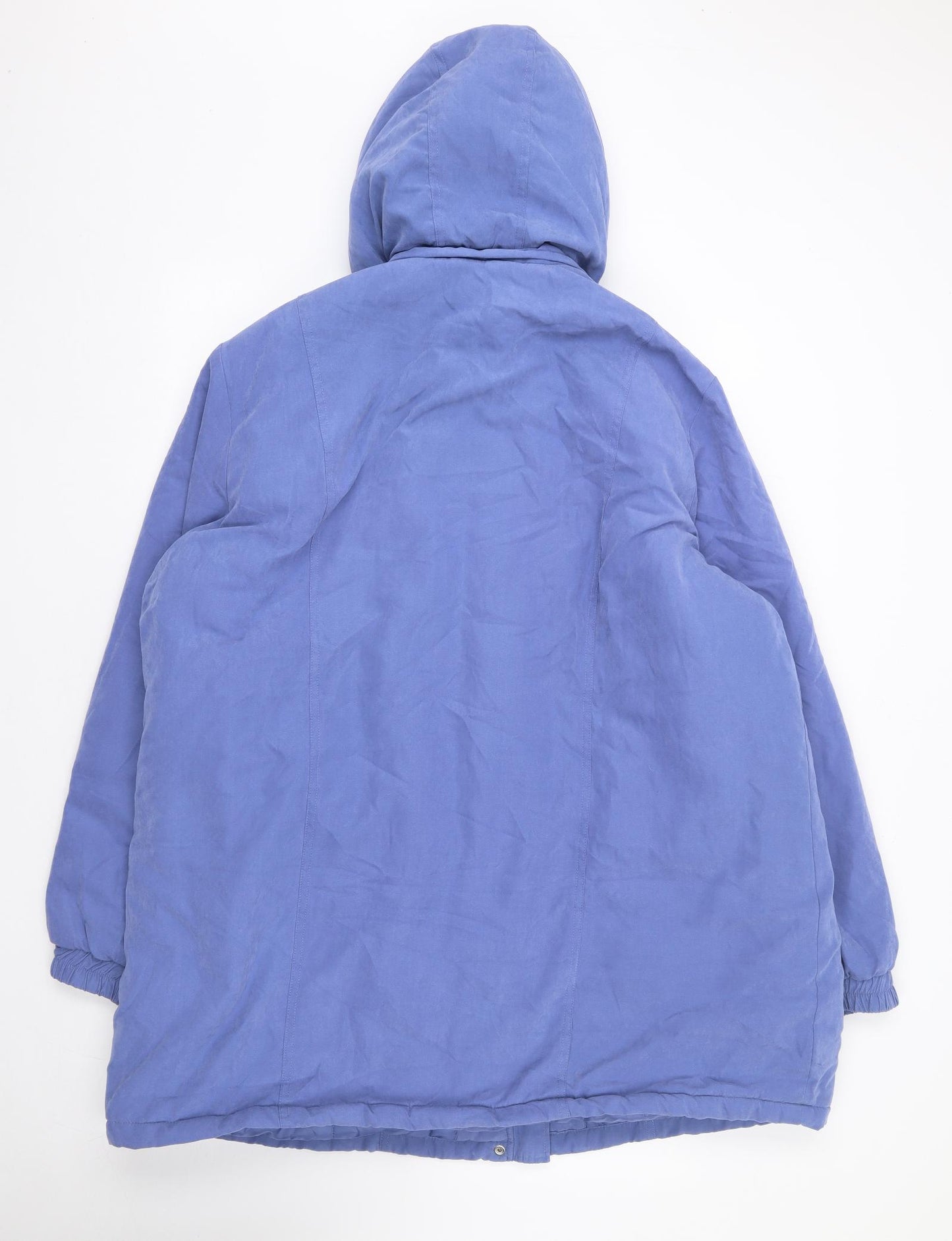 Damart Womens Blue Quilted Coat Size XL Zip