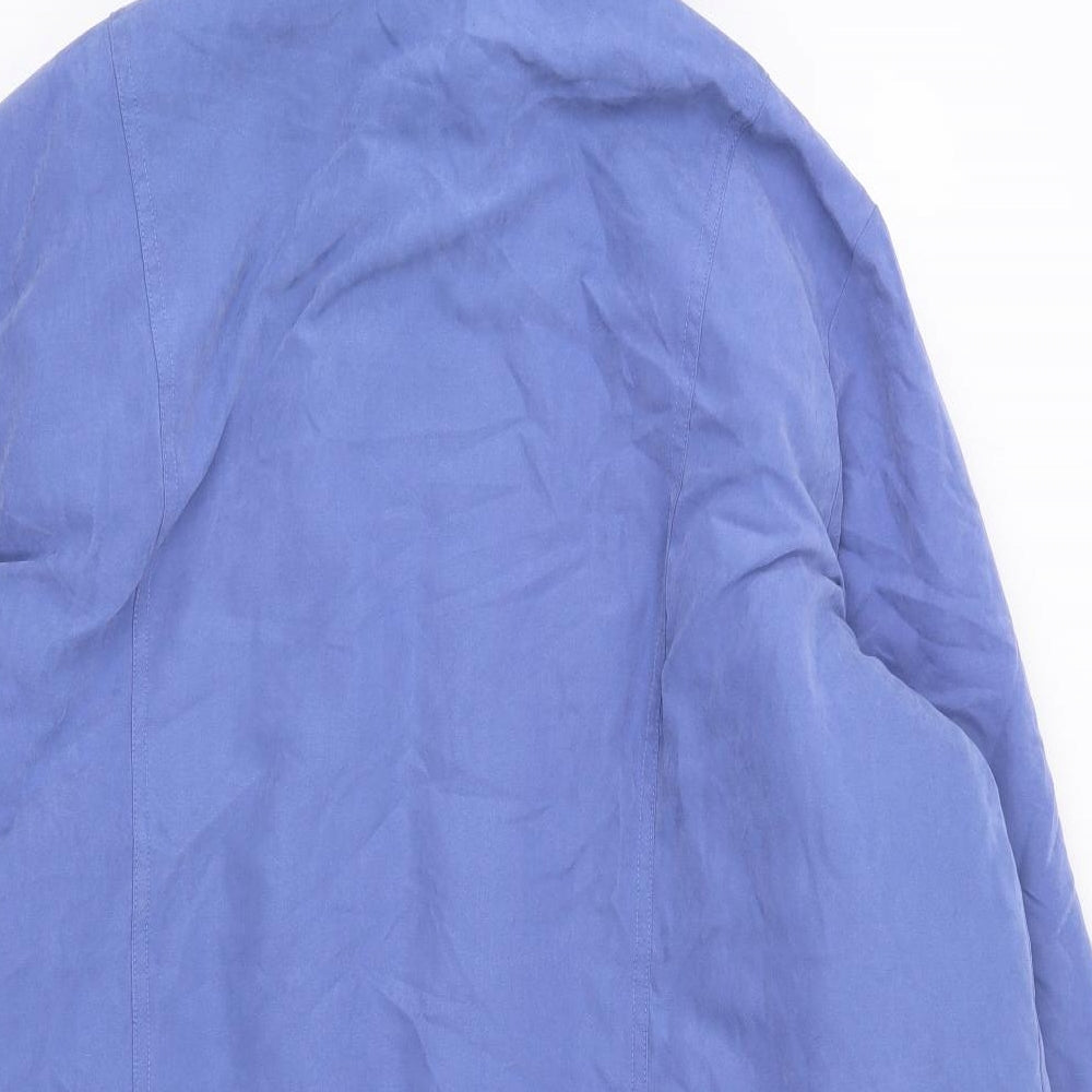 Damart Womens Blue Quilted Coat Size XL Zip