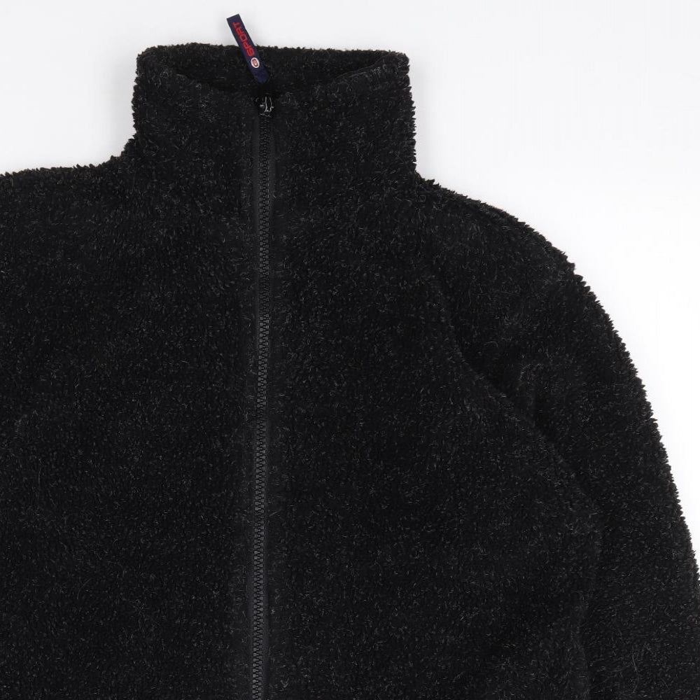 Giorgio Sport Mens Black Polyester Full Zip Sweatshirt Size S