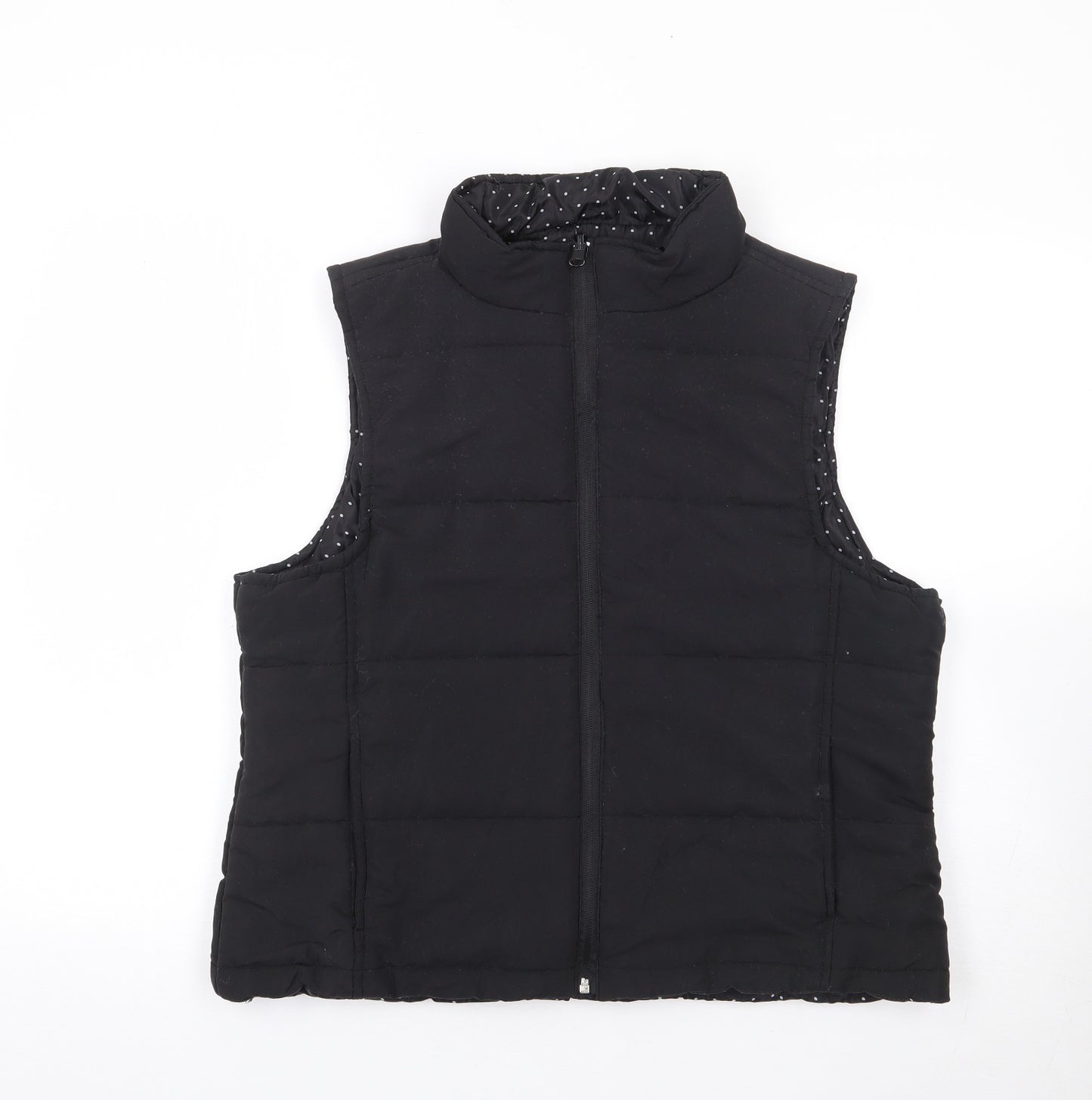 Lady Selena Womens Black Gilet Coat Size 14 Zip