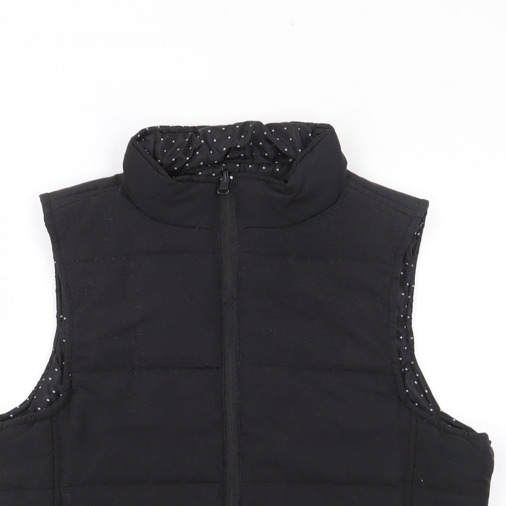 Lady Selena Womens Black Gilet Coat Size 14 Zip
