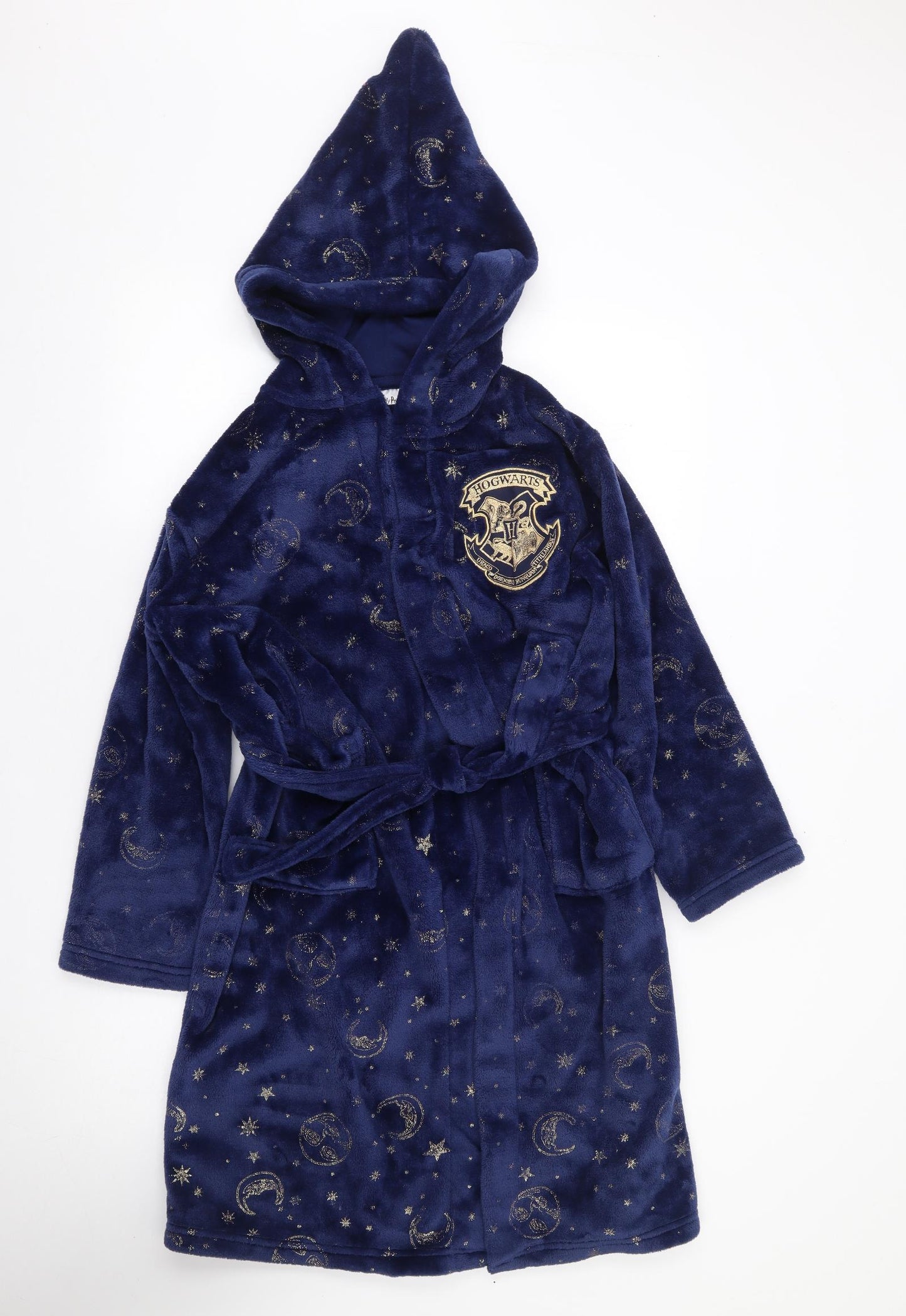 F&F Girls Blue Geometric Polyester Top Robe Size 9-10 Years Tie - Harry Potter
