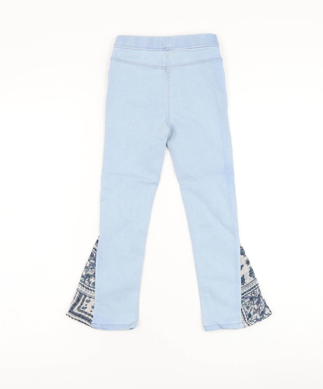 George Girls Blue Cotton Flared Jeans Size 5-6 Years Regular