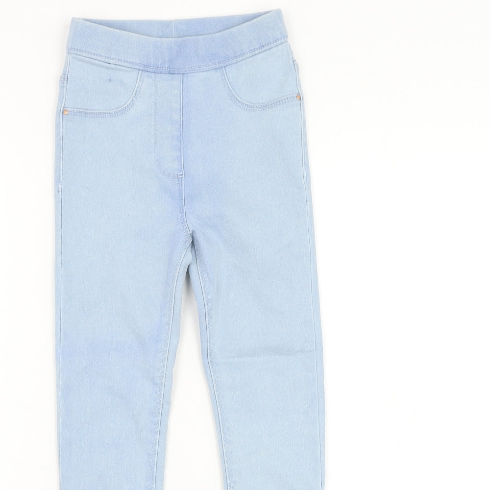 George Girls Blue Cotton Flared Jeans Size 5-6 Years Regular