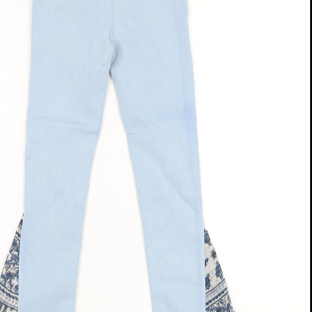 George Girls Blue Cotton Flared Jeans Size 5-6 Years Regular