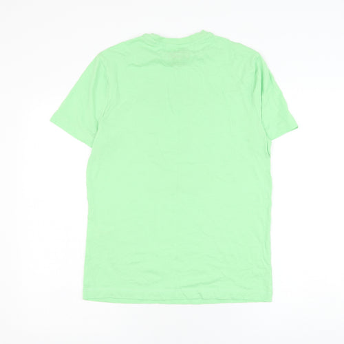 Primark Mens Green Cotton T-Shirt Size S Round Neck - Spongebob
