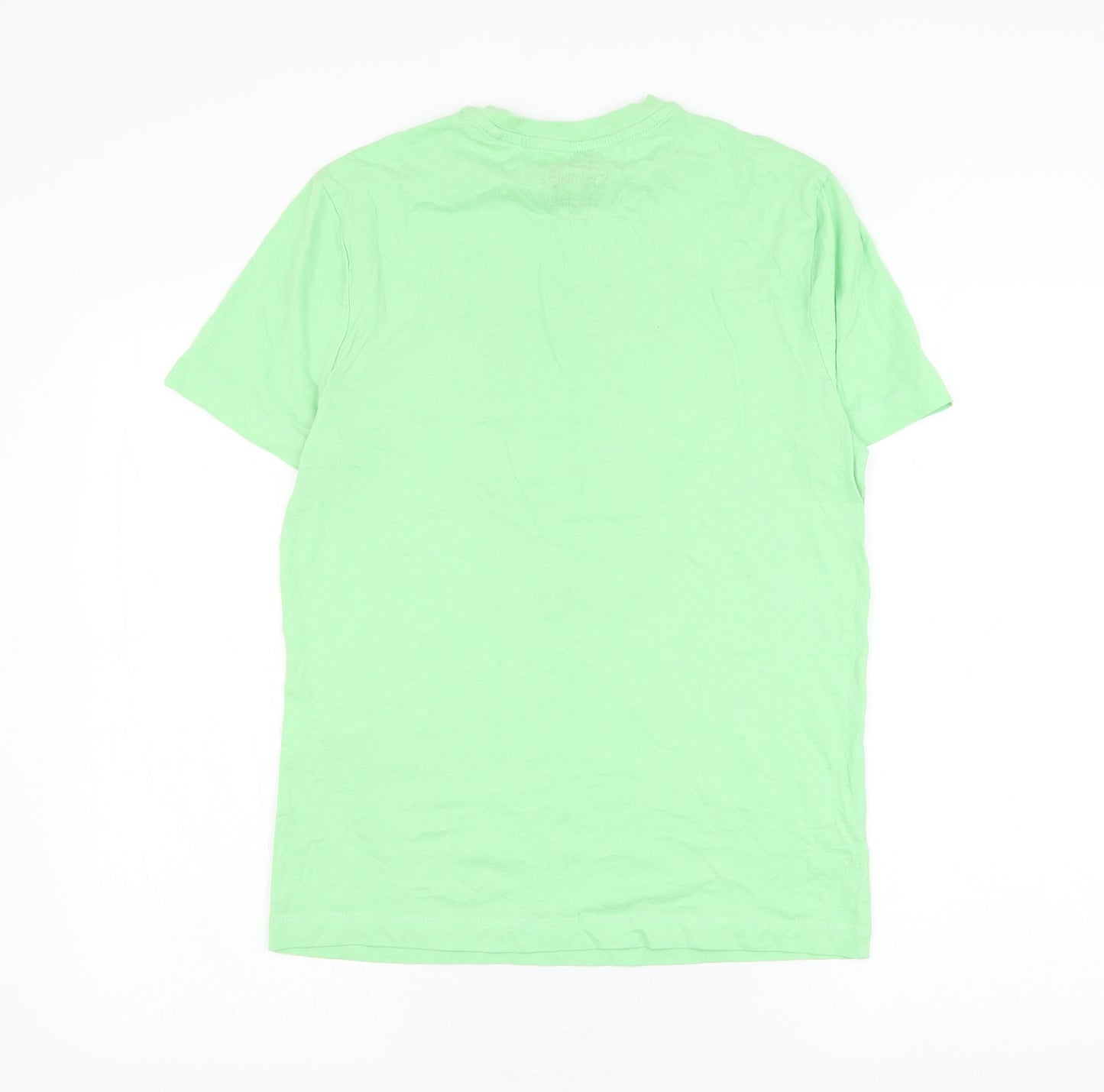 Primark Mens Green Cotton T-Shirt Size S Round Neck - Spongebob