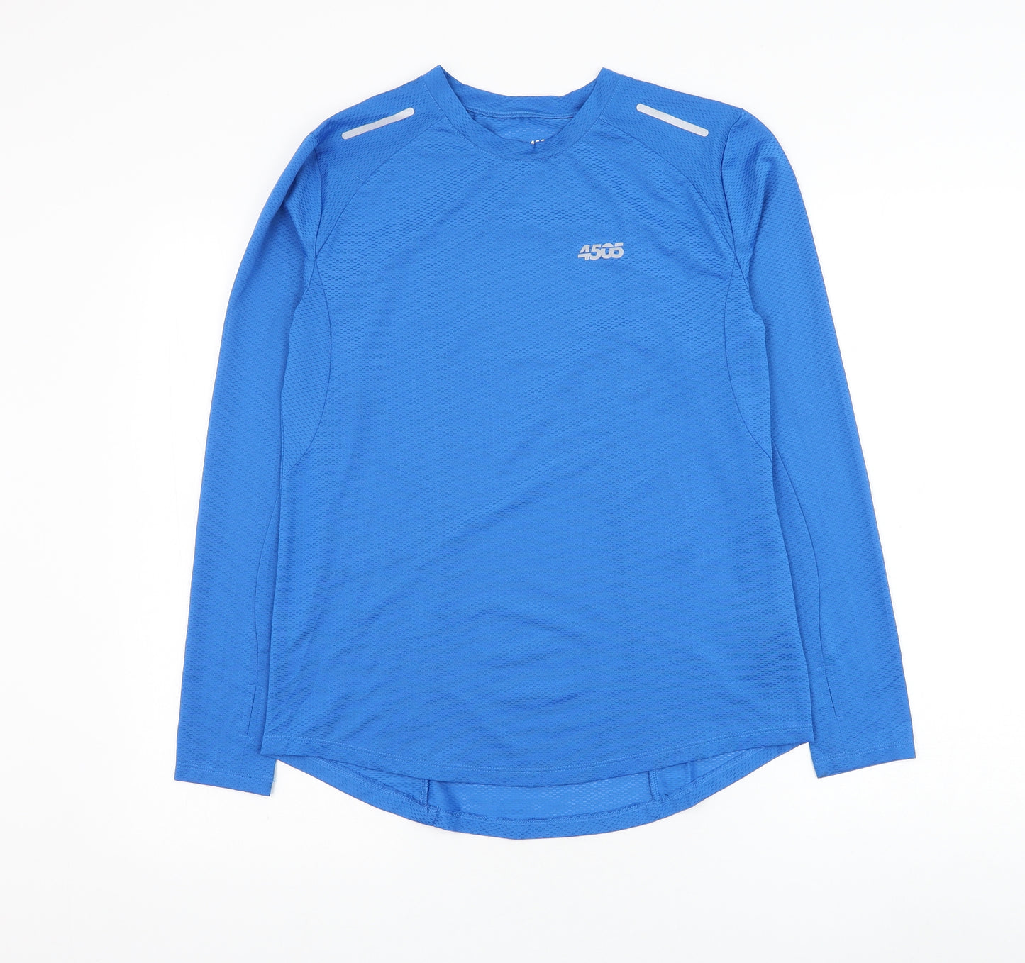 ASOS Womens Blue Polyester Basic T-Shirt Size 10 Round Neck Pullover