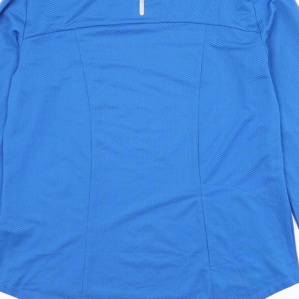 ASOS Womens Blue Polyester Basic T-Shirt Size 10 Round Neck Pullover