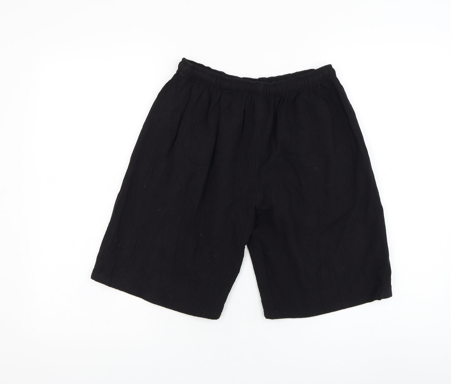 Get Rich Womens Black Polyester Sweat Shorts Size M L9 in Regular Drawstring