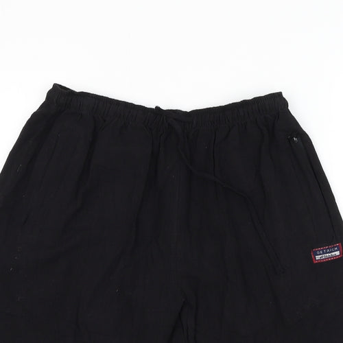 Get Rich Womens Black Polyester Sweat Shorts Size M L9 in Regular Drawstring