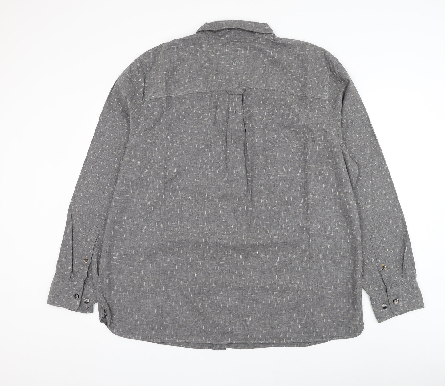 Fat Face Mens Grey Cotton Dress Shirt Size 2XL Collared Button