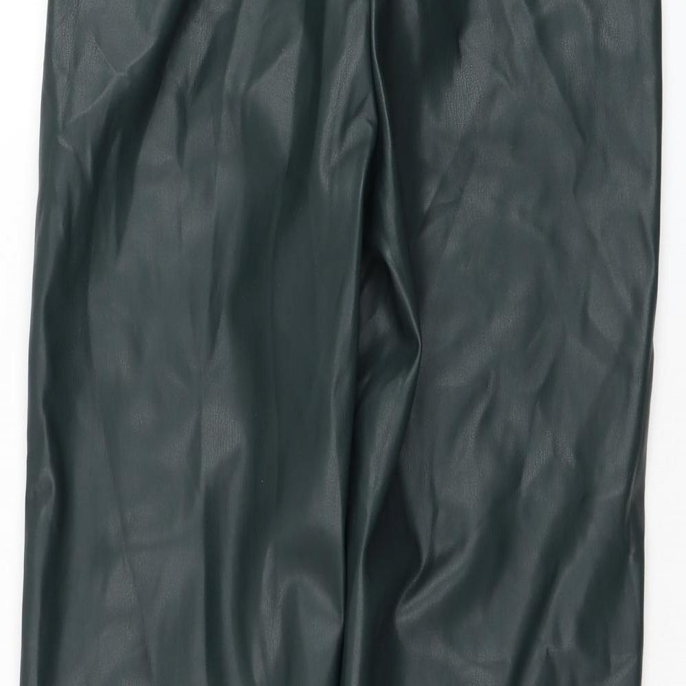 Primark Womens Green Polyester Trousers Size 10 L29 in Regular Zip