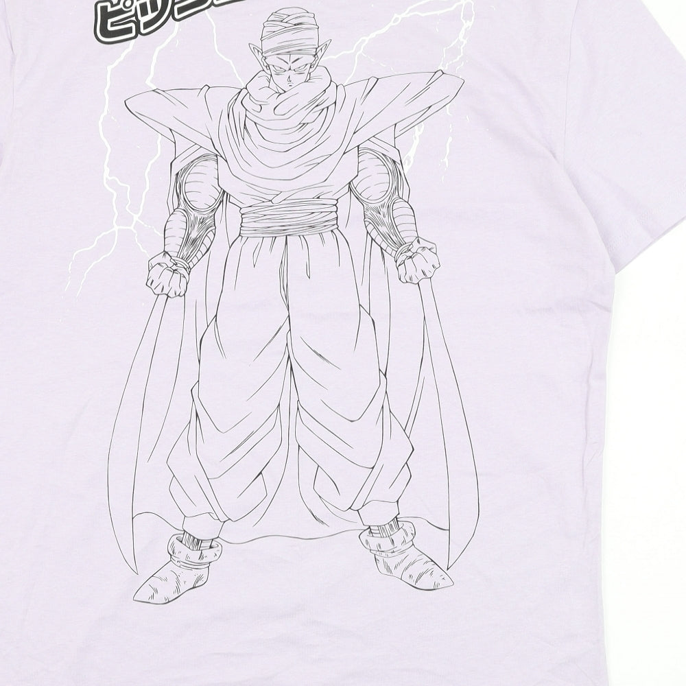 Primark Mens Purple Cotton T-Shirt Size S Round Neck - Dragon Ball Z