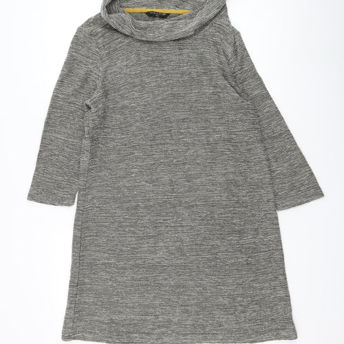 Viz A Viz Womens Grey Roll Neck Acrylic Pullover Jumper Size 12