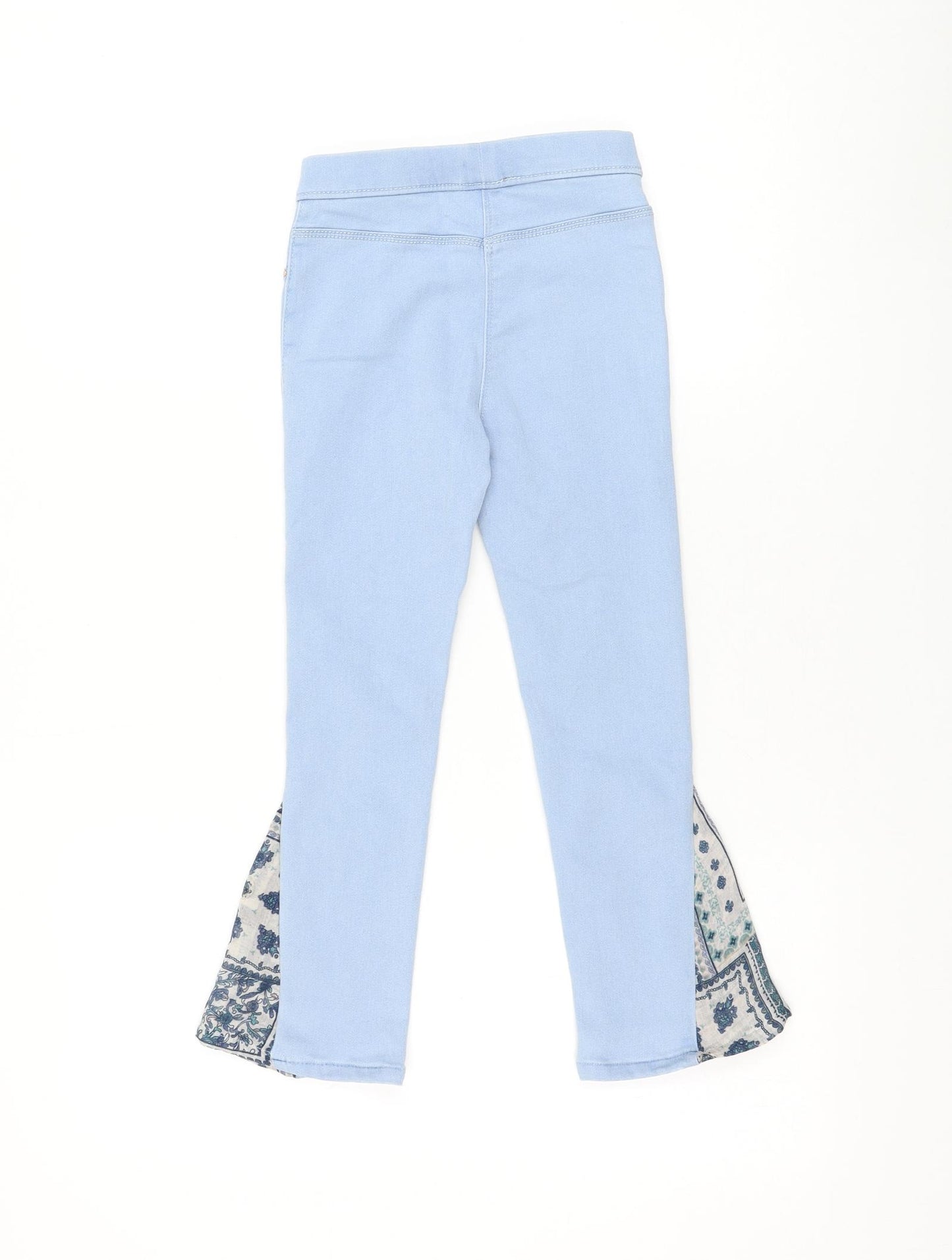 George Girls Blue Cotton Flared Jeans Size 5-6 Years Regular