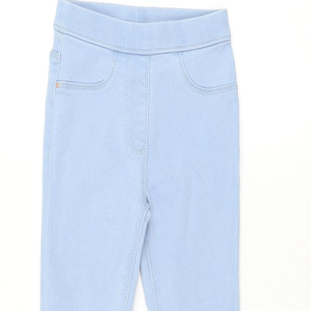 George Girls Blue Cotton Flared Jeans Size 5-6 Years Regular