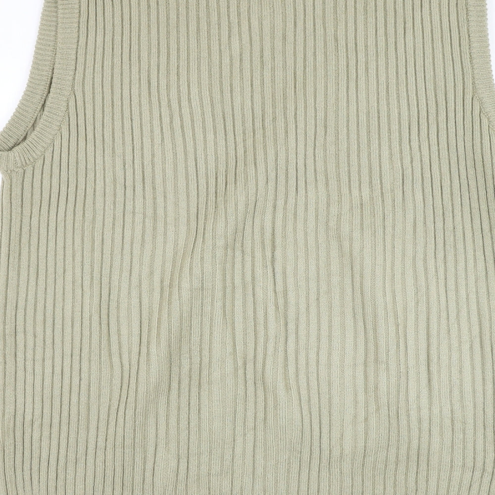 Cedar Wood State Mens Brown V-Neck Acrylic Vest Jumper Size L