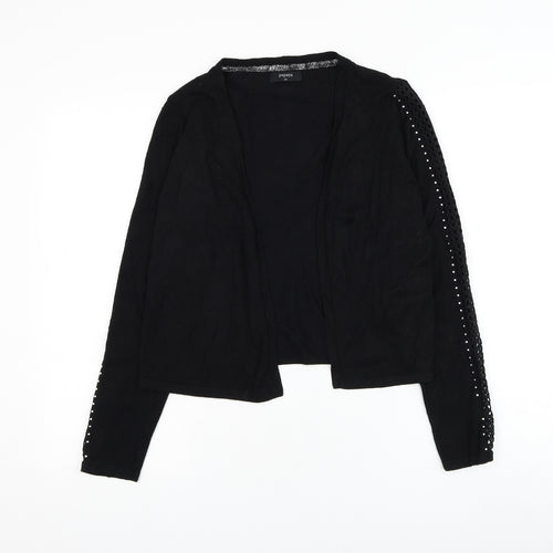Matalan Womens Black Square Neck Viscose Cardigan Jumper Size M