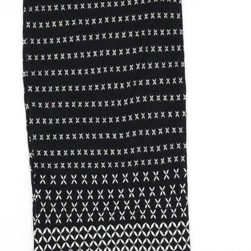 Max Studio Womens Black Geometric Viscose Straight & Pencil Skirt Size S