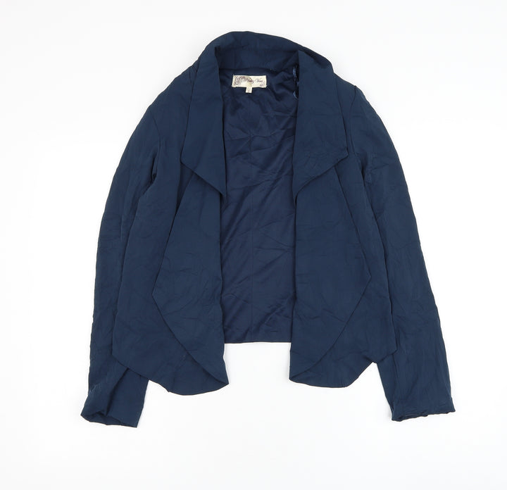 Voulez-Vous Womens Blue Jacket Blazer Size S