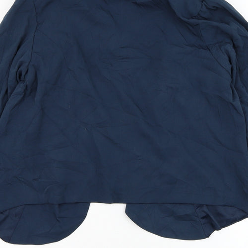 Voulez-Vous Womens Blue Jacket Blazer Size S
