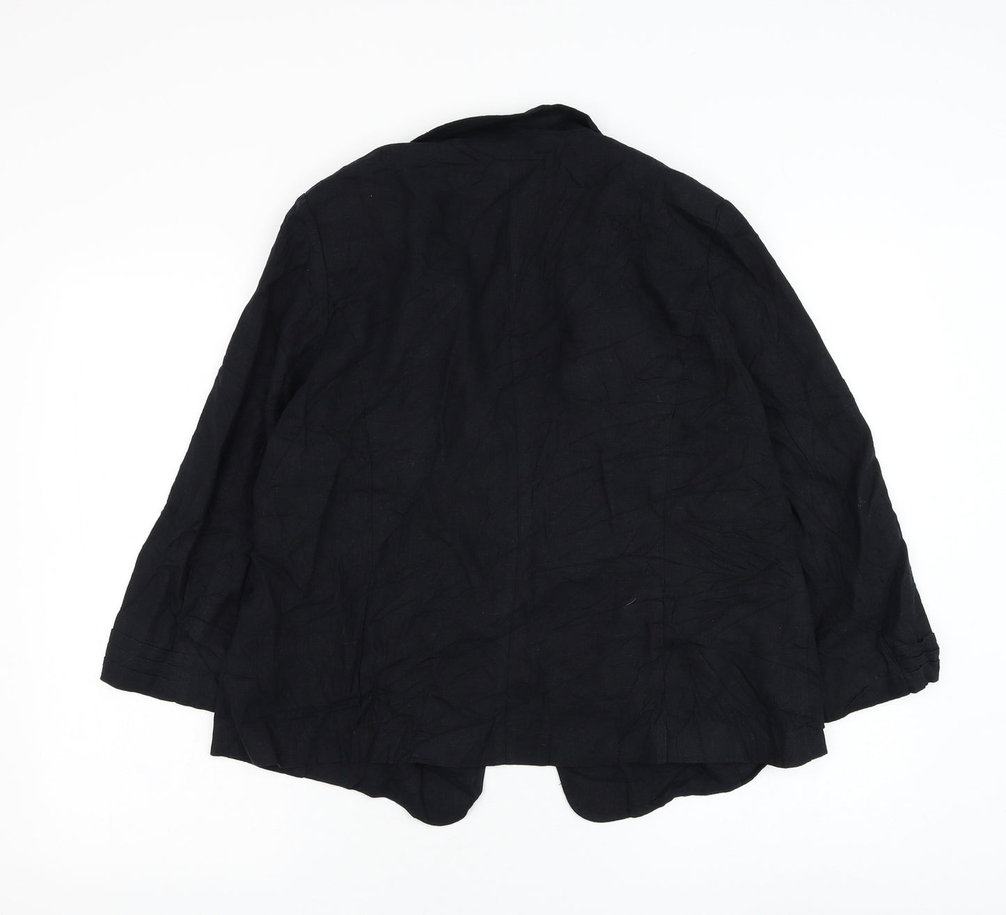 Marks and Spencer Womens Black Jacket Blazer Size 18 Hook & Loop