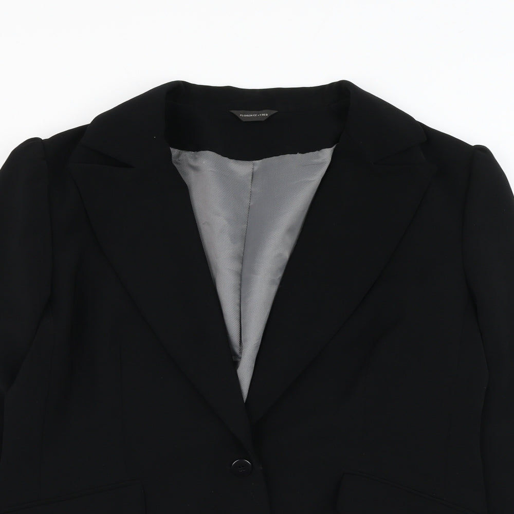 F&F Womens Black Jacket Blazer Size 16 Button