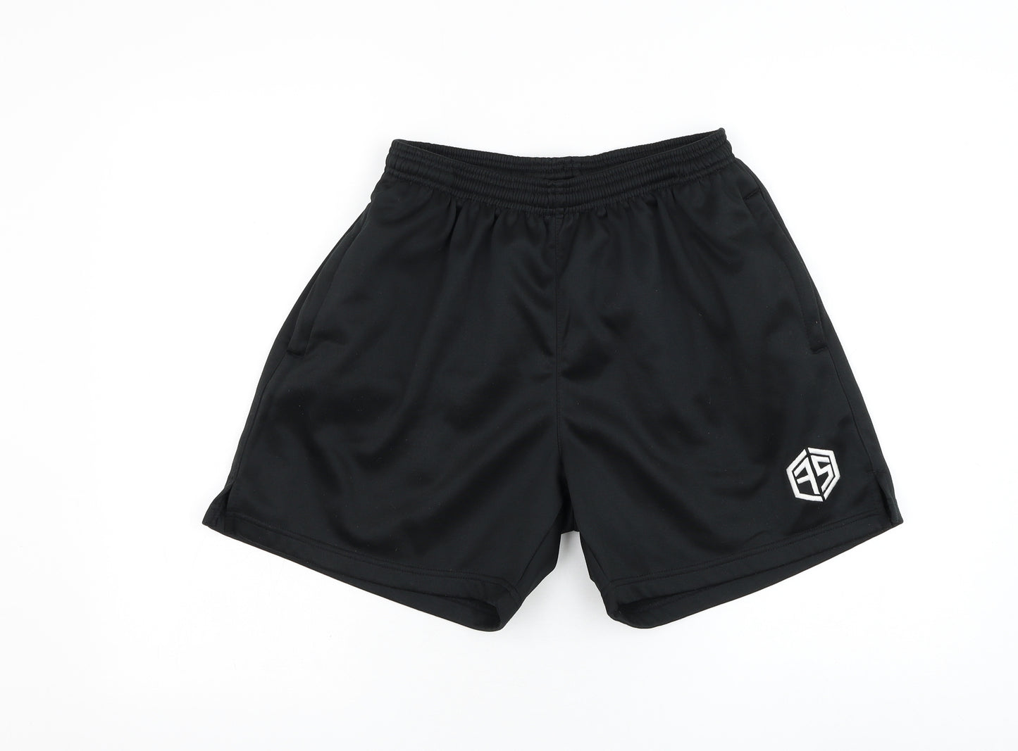 Fused Sport Mens Black Polyester Sweat Shorts Size S L7 in Regular Drawstring