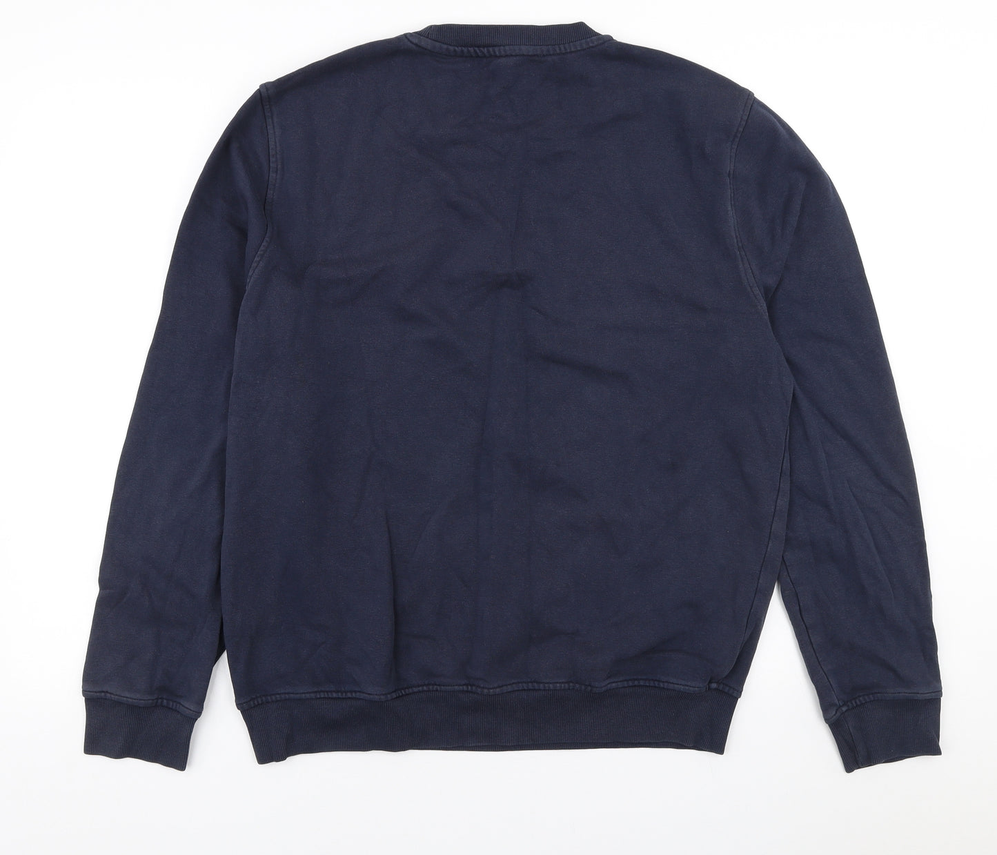 New Look Mens Blue Cotton Pullover Sweatshirt Size L