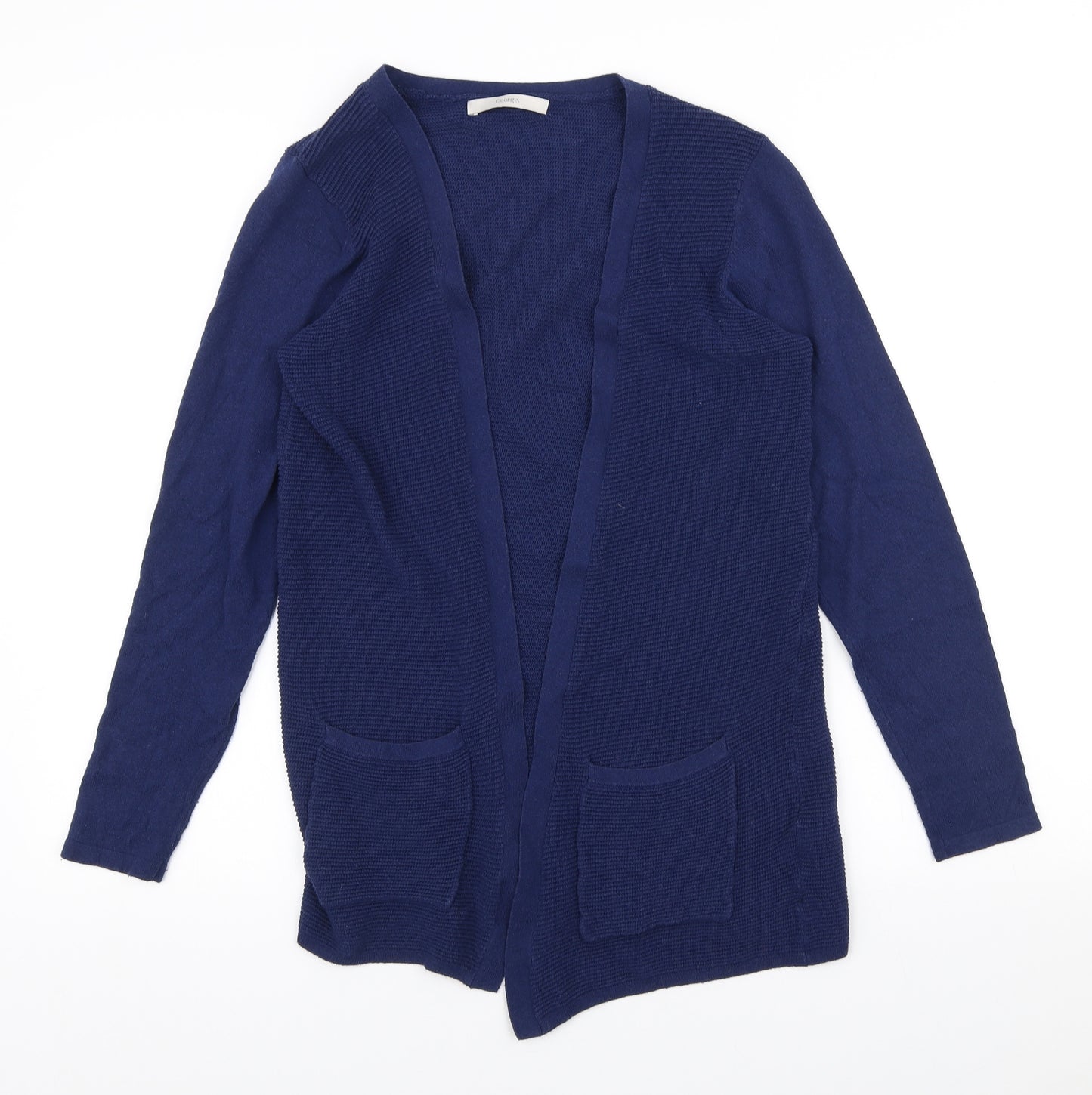 George Womens Blue Round Neck Viscose Cardigan Jumper Size 10