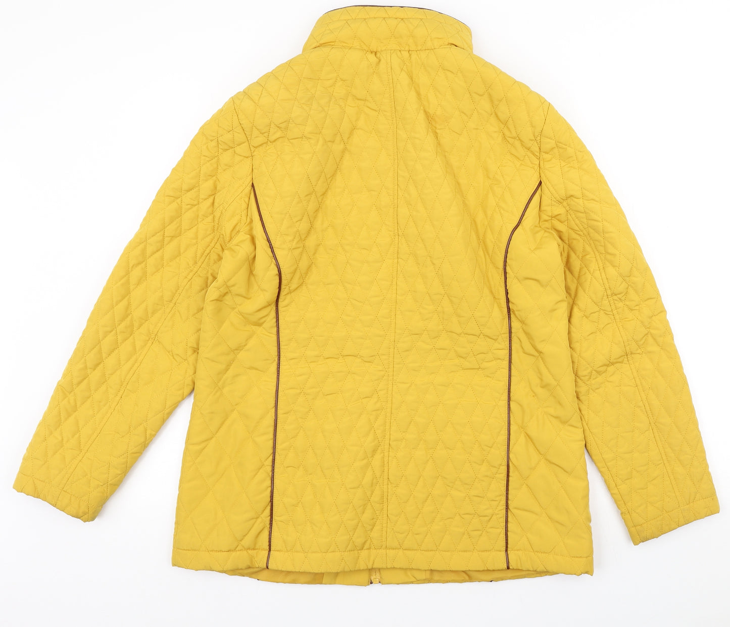 Bonmarche Womens Yellow Quilted Coat Size 14