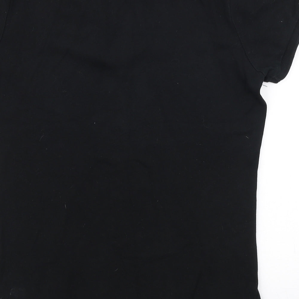 Ralph Lauren Sport Womens Black Cotton Basic Polo Size S Collared
